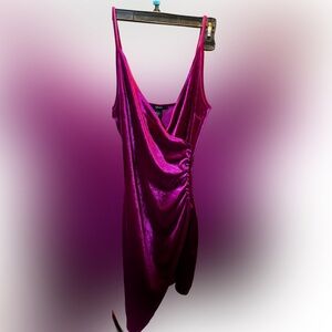 Elegant Velvet Dress in Rich Purple